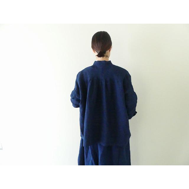 イチアンティークスインディゴロングシャツリネン麻ローブ
