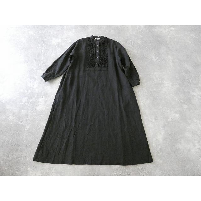 ichiAntiquite's(イチアンティークス) フレンチリネン胸元フリルドレス