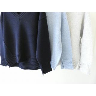 SALE】MACPHEE(マカフィー) ラムカシミヤ Vネックプルオーバー(12-02