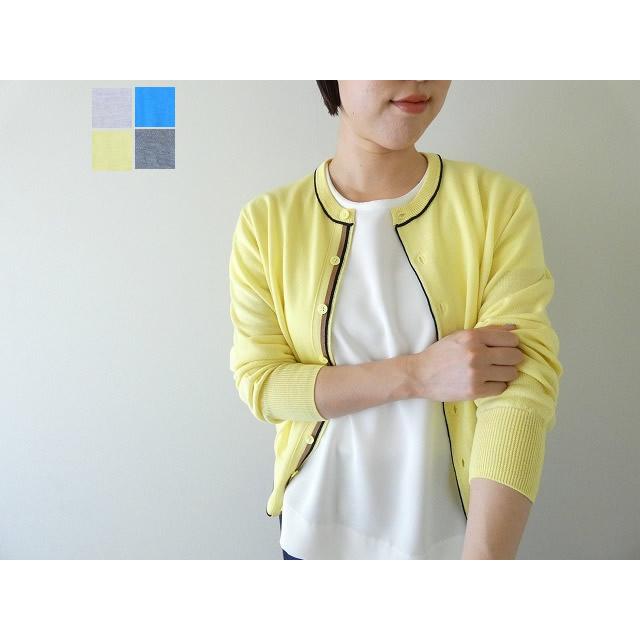 【マカフィー】プレーンウールクルーネックカーディガン TOMORROWLAND｜プレーンウール クルーネックカーディガン