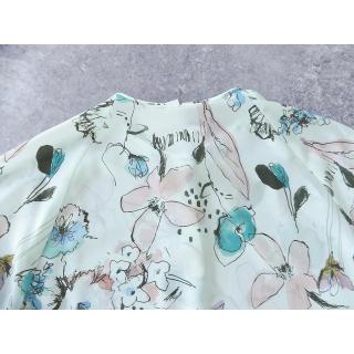 25SS トゥモローランド ブルームフラワープリント パイピングリボンブラウス ブルームフラワープリント パイピングリボンブラウス | maison