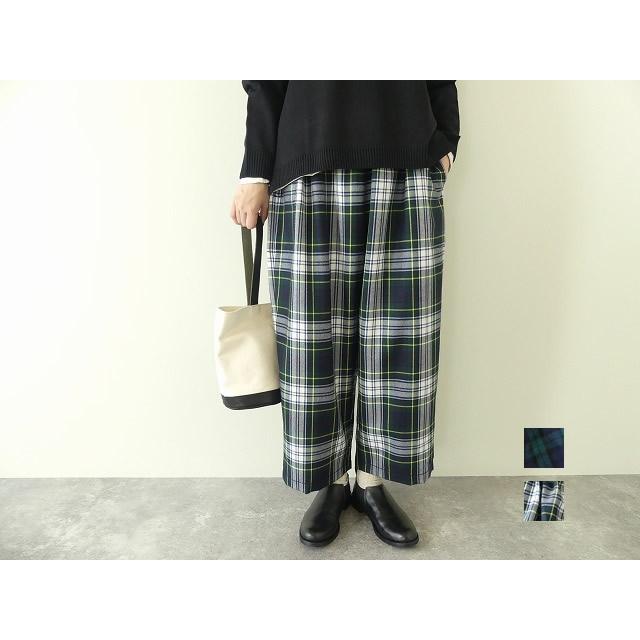 homspun(ホームスパン) ウールタータンギャザーパンツ(222-3364