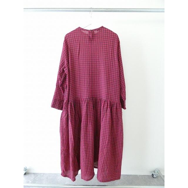 SALE】ichi(イチ) ウールガーゼギンガムワンピース(250429)※セール商品
