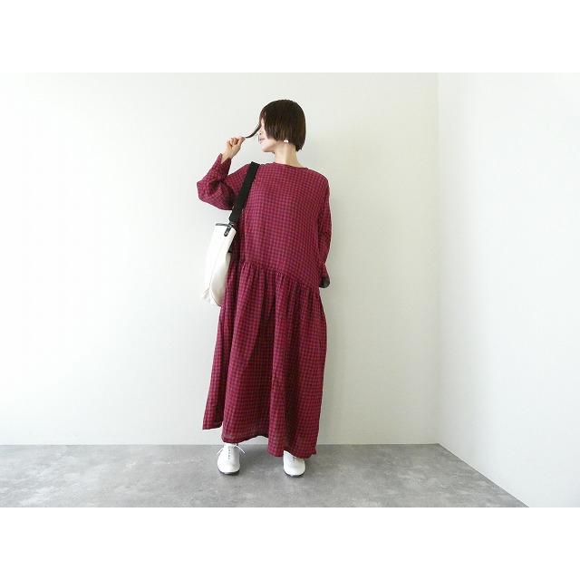 SALE】ichi(イチ) ウールガーゼギンガムワンピース(250429)※セール商品