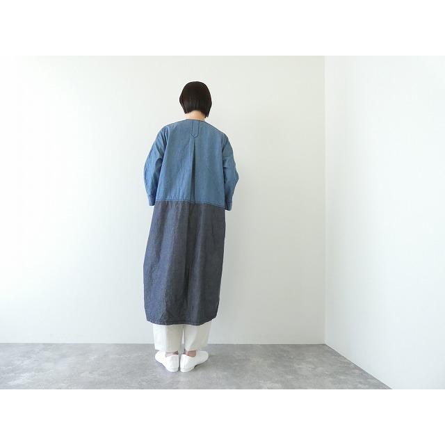 homspun(ホームスパン) ライトオンスシャンブレー比翼配色7分袖ワンピース(252-1644)_11