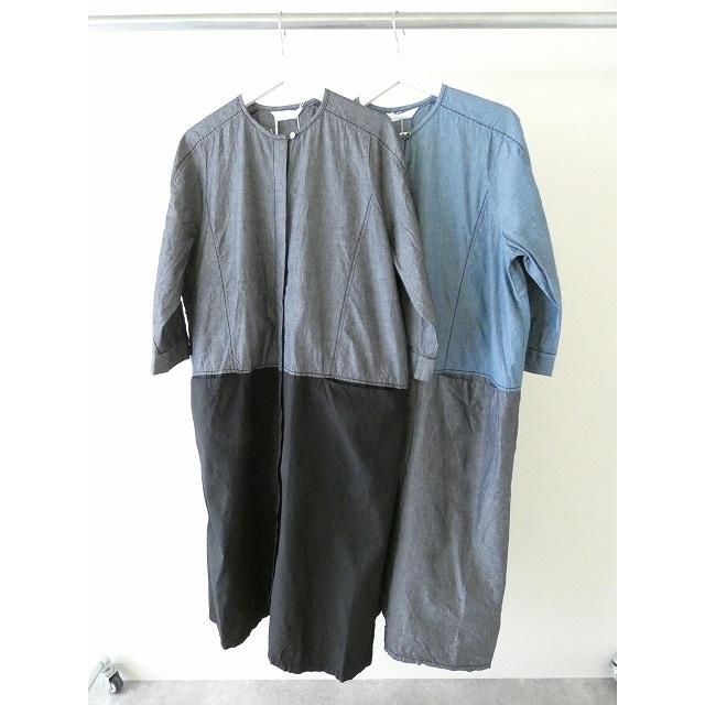 homspun(ホームスパン) ライトオンスシャンブレー比翼配色7分袖