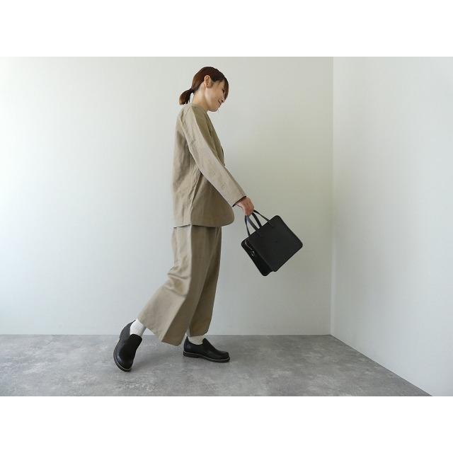 homspun(ホームスパン) ウールリネンギャザーワイドパンツ(252