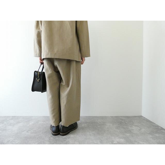 homspun ホームスパン サルエルパンツ homspun(ホームスパン) ウールリネンギャザーワイドパンツ(252