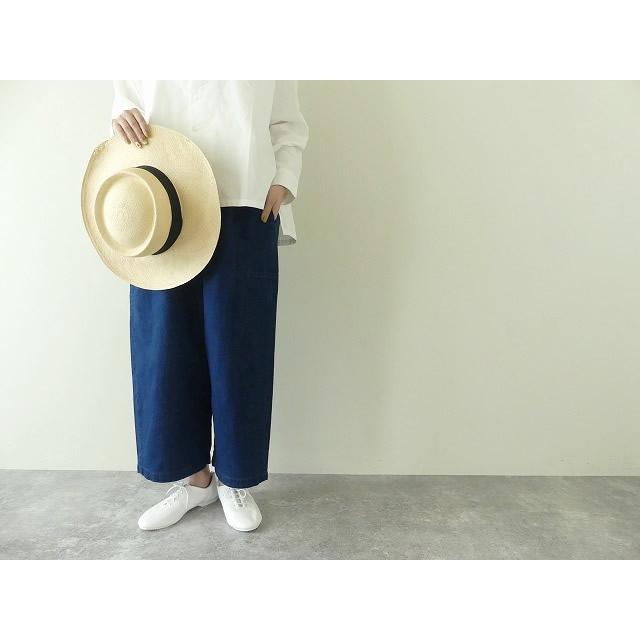 homspun(ホームスパン) 10オンスデニムギャザーパンツ ブリーチブルー