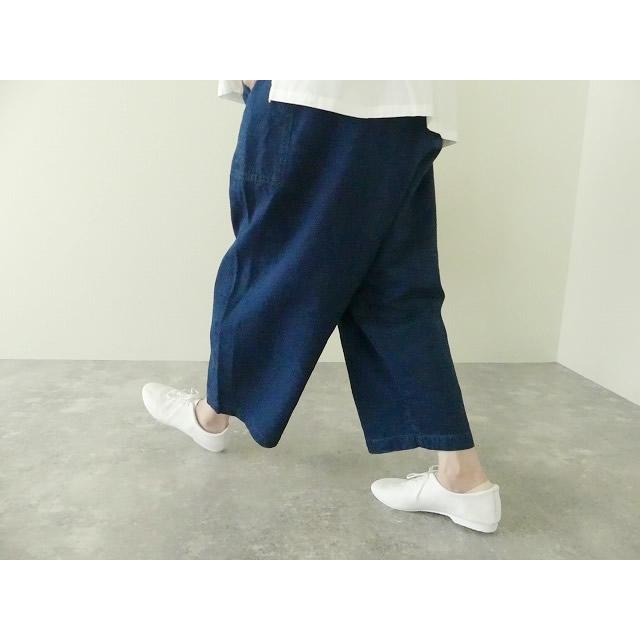 homspun(ホームスパン) 10オンスデニムギャザーパンツ ブリーチブルー