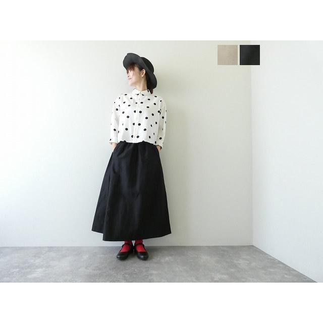 homspun(ホームスパン) ウールリネンフリルポケットギャザースカート