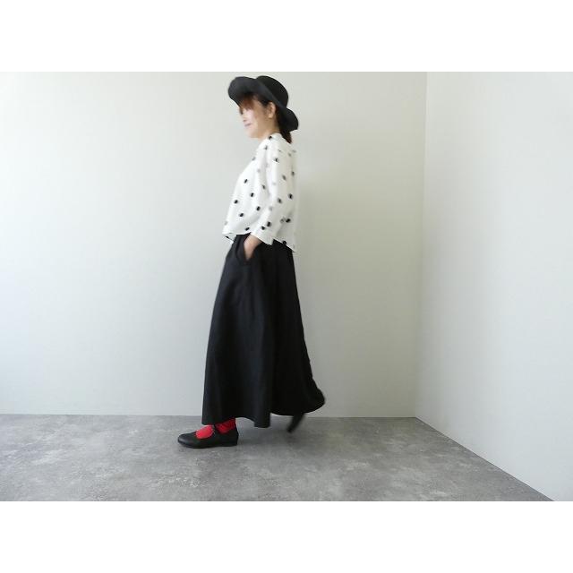 homspun(ホームスパン) ウールリネンフリルポケットギャザースカート