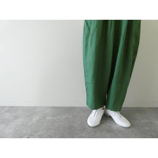 ina(イナ) フレンチリネンキャンバスウエスト切替ゴムタックパンツ