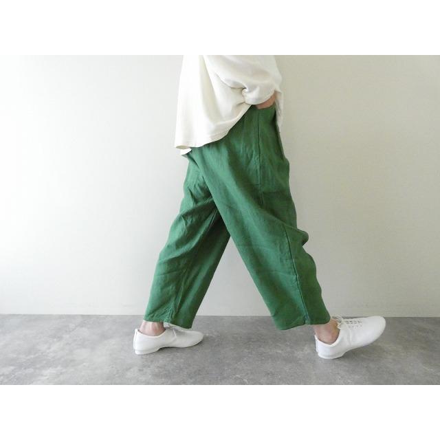 ina(イナ) フレンチリネンキャンバスウエスト切替ゴムタックパンツ