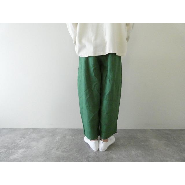 ina(イナ) フレンチリネンキャンバスウエスト切替ゴムタックパンツ