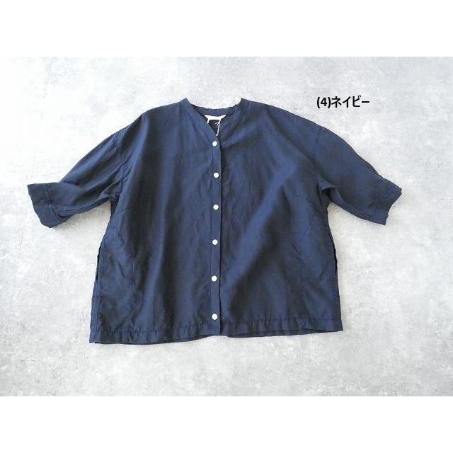 homspun(ホームスパン) リネンバイオVネックブラウス(261-5742