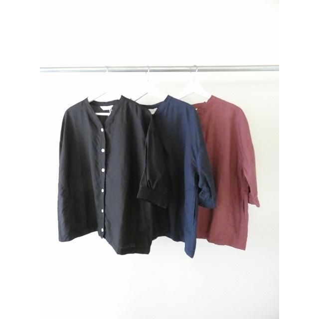 homspun(ホームスパン) リネンバイオVネックブラウス(261-5742