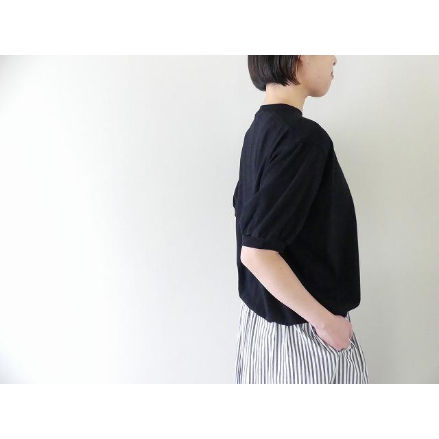 homspun☆今期新品未使用 30/1天竺クルーネックプルオーバー　ブラック homspun(ホームスパン) 天竺30/1天竺 クルーネックプルオーバー