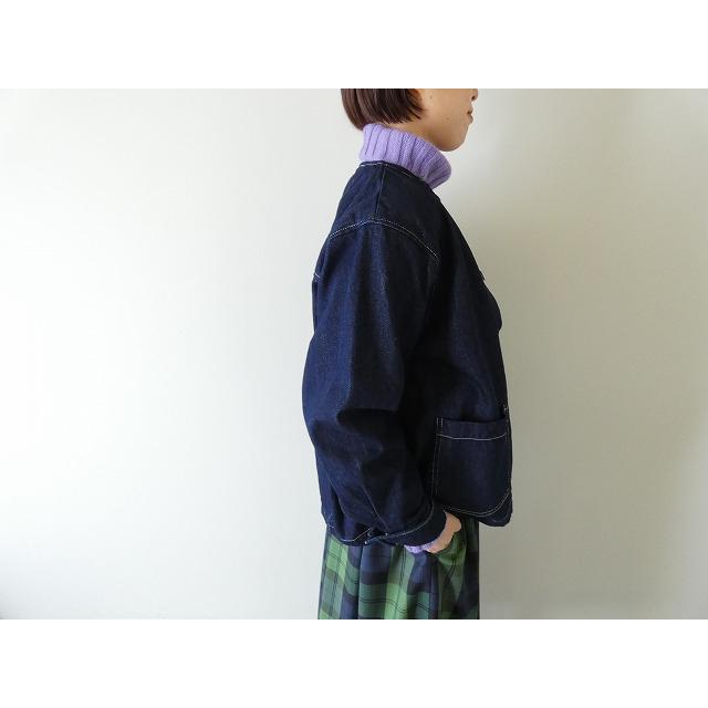 新品未使用タグ付き　NARU　デニムジャケット 一つボタン付き NARU 12ozムラデニムノーカラージャケット(666811) : SPACE MOO ヤフー