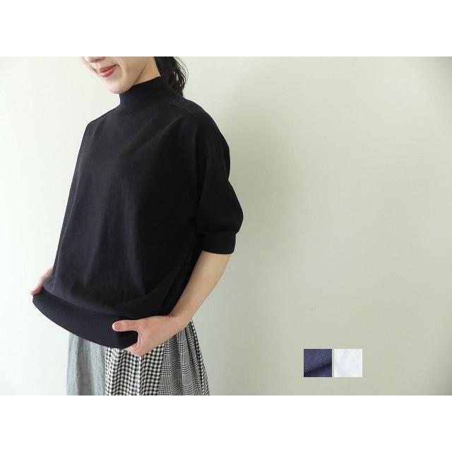 LinenYa(リネンヤ) モックネック5分袖ニット(AS602) : SPACE MOO