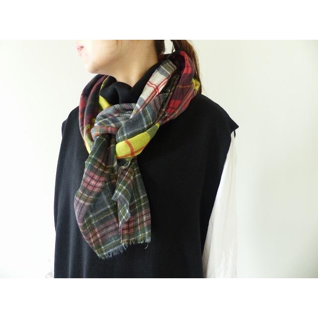 Glen Prince(グレンプリンス) パッチワークチェック大判ストール