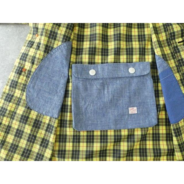 快晴堂謹製　タータンチェックライナーつき　パーカーミリタリージャケット 快晴堂(かいせいどう) ナイロンタータン旅したくコート(33JK-29