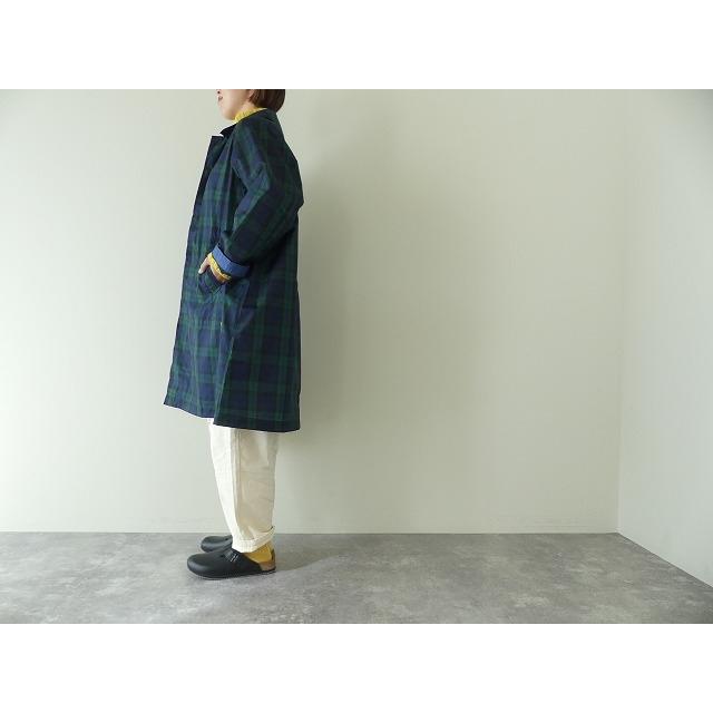快晴堂 タータンチェックコートワンピース 快晴堂 - タータンフォーエバー／Wideスタンド衿＆ギャザーワンピース