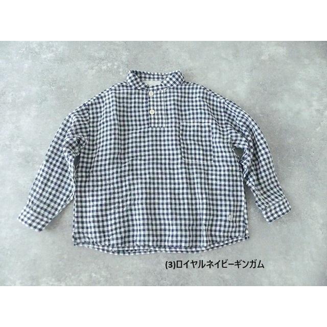 快晴堂(かいせいどう) HAYATEリネンギンガム ステッチ沢山長袖