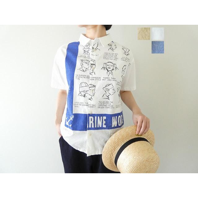 【タグ付き新品】快晴堂 カロハプルオーバーシャツ レディース＊快晴堂-Girl'sカロハプリント セーラーズCap柄 カロ