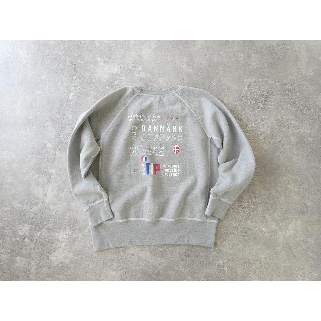 快晴堂(かいせいどう) 裏起毛ロゴトレーナー Around the World B柄