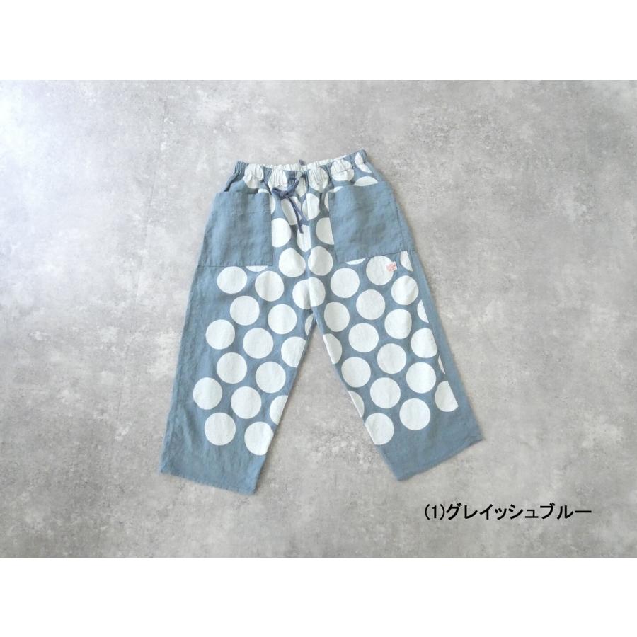 快晴堂(かいせいどう) Girl's ベルギーリネンの大きな水玉 斜め