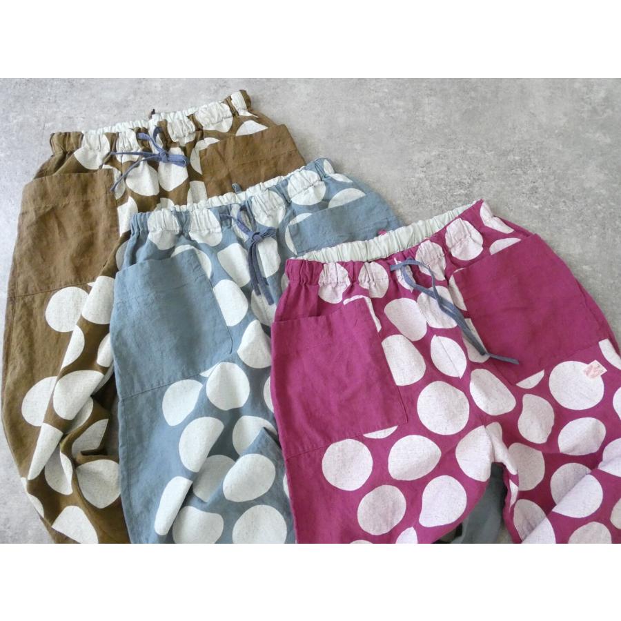 快晴堂(かいせいどう) Girl's ベルギーリネンの大きな水玉 斜め