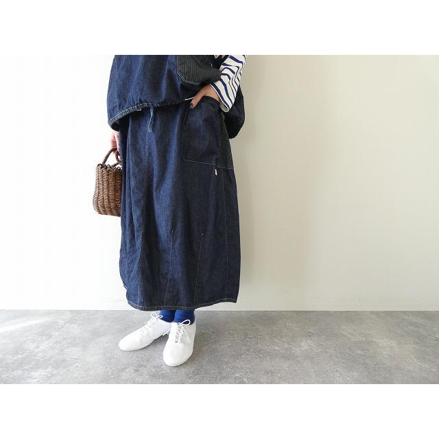 快晴堂(かいせいどう) Girl'sライトオンスデニム斜めポケット・裾