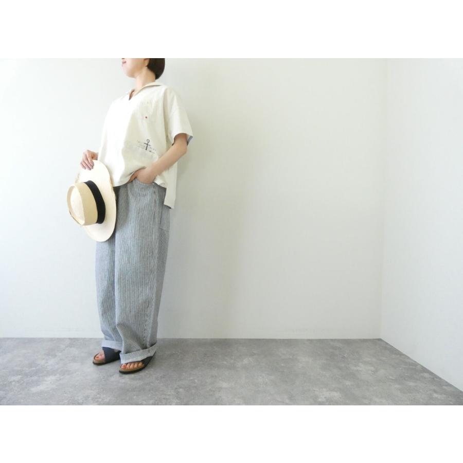 快晴堂(かいせいどう) Girl's・マリンステンシルプリントセーラー衿
