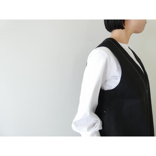 ミディウミ　リネンコットンベスト　ブラック ミディウミ リネンコットンベスト ブラック 楽天市場】MidiUmi