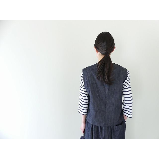 SALE】mizuiro ind(ミズイロインド) デニムショートベスト(1-230107