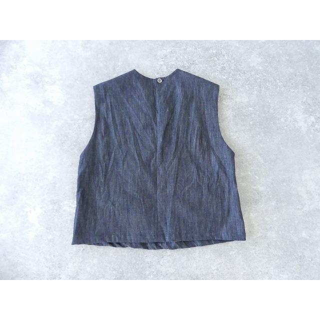 SALE】mizuiro ind(ミズイロインド) デニムショートベスト(1-230107