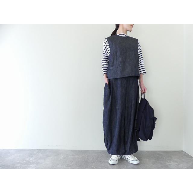 SALE】mizuiro ind(ミズイロインド) デニムショートベスト(1-230107