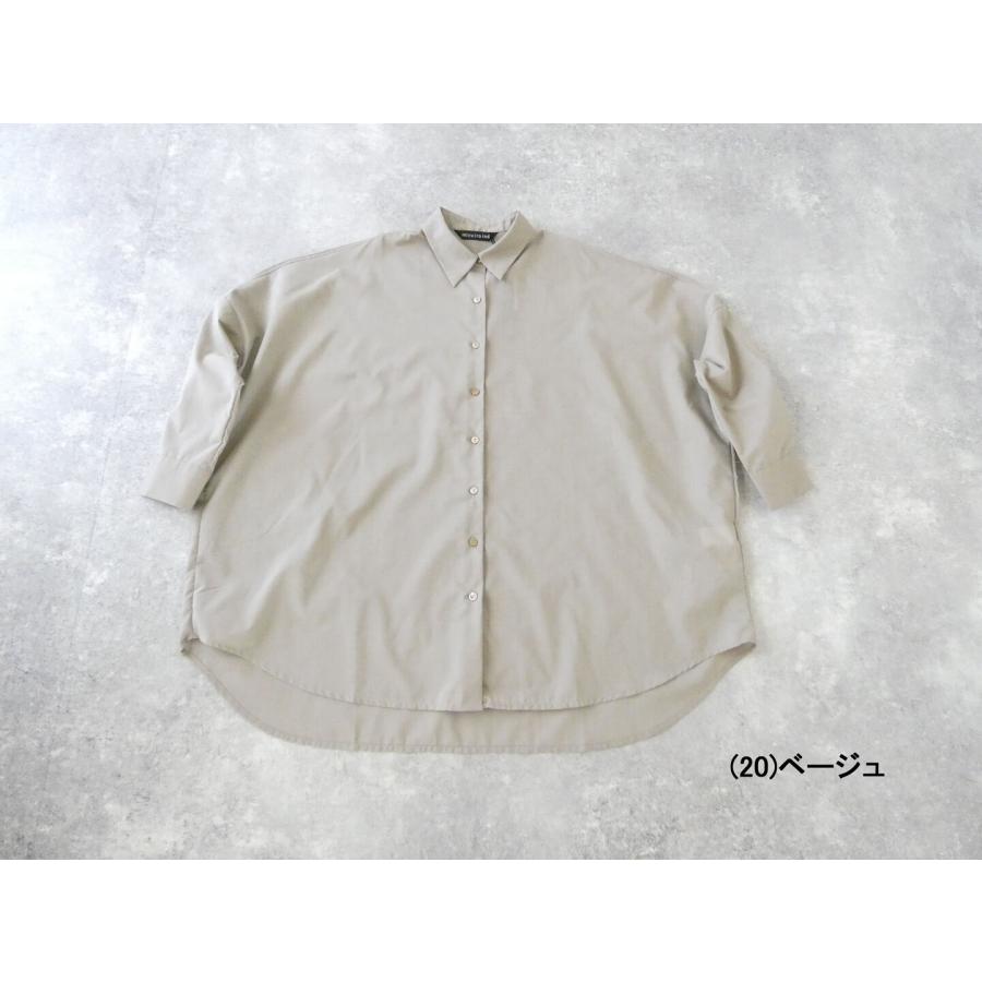 mizuiro ind(ミズイロインド) ポリエステルコットンシアーワイドシャツ 