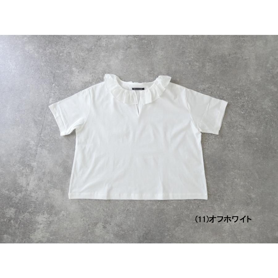 mizuiro ind(ミズイロインド) frill collar skipper T shirt フリル