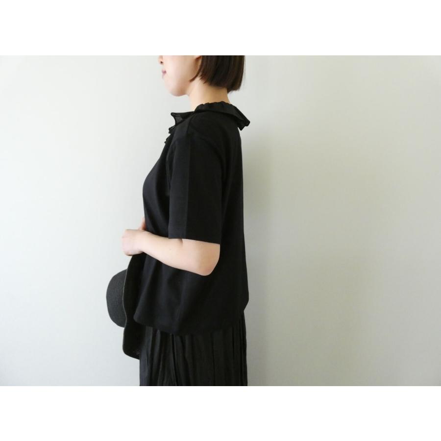 mizuiro ind(ミズイロインド) frill collar skipper T shirt フリル