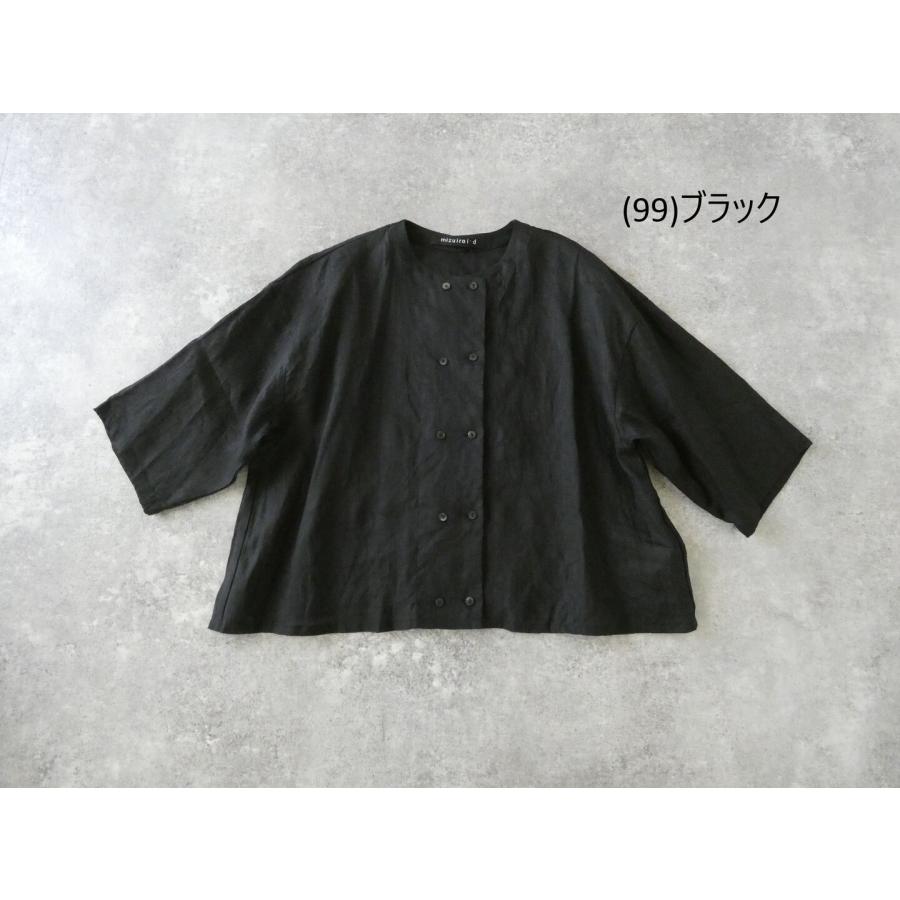mizuiro ind(ミズイロインド) リネンダブルクルーネックシャツ(2