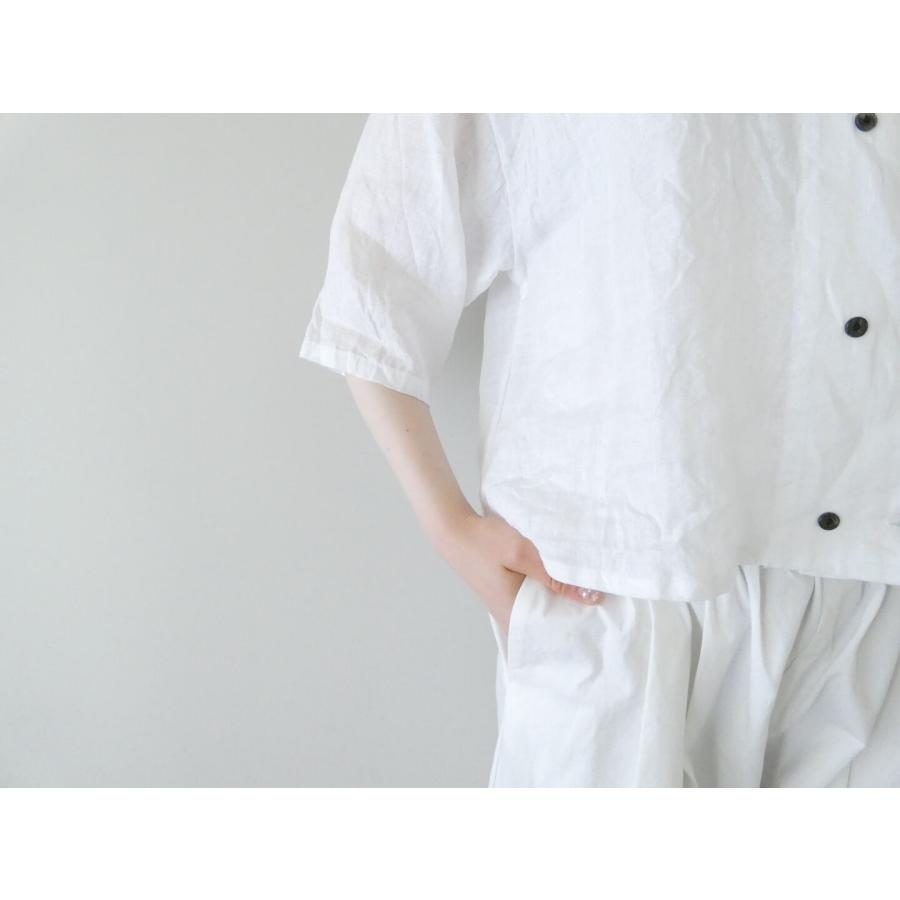 mizuiro ind(ミズイロインド) リネンダブルクルーネックシャツ(2 