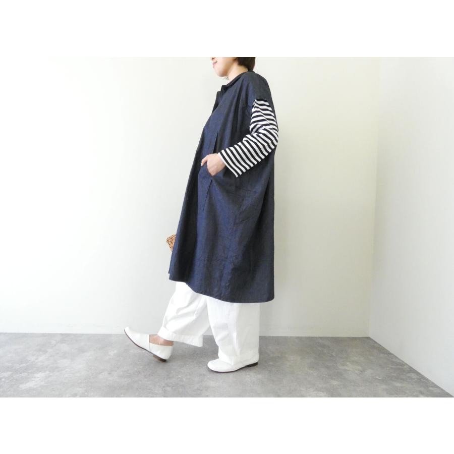 mizuiro ind(ミズイロインド) ワイドデニムシャツワンピース(2-250103
