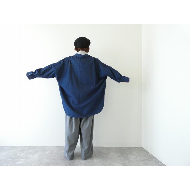 mizuiro ind(ミズイロインド) デニムワイドシャツ(3-230101