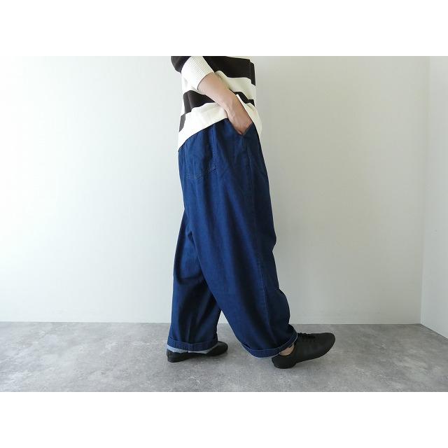 mizuiro ind(ミズイロインド) デニムタックワイドパンツ(3