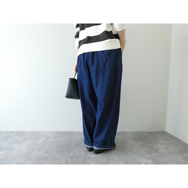 mizuiro ind(ミズイロインド) デニムタックワイドパンツ(3