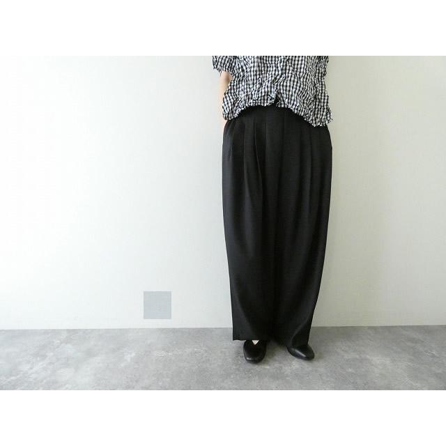 SALE】mizuiro ind(ミズイロインド) ハイウエストタックパンツ(3