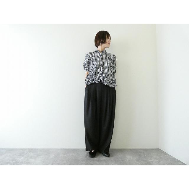 SALE】mizuiro ind(ミズイロインド) ハイウエストタックパンツ(3