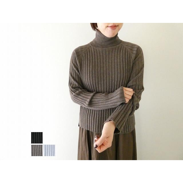 mizuiro ind(ミズイロインド) ワイドリブハイネックプルオーバー(4